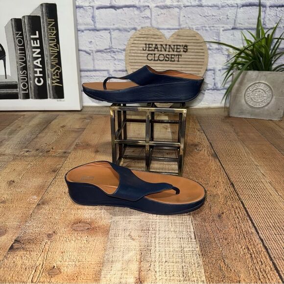 FitFlop Womens Shuv Leather Toe Post Sandals size - Picture 10 of 10